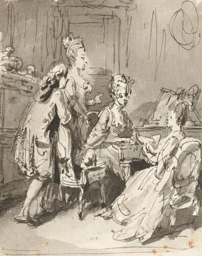 Le concert by Sigmund Freudenberger, 1773 — digital art print download