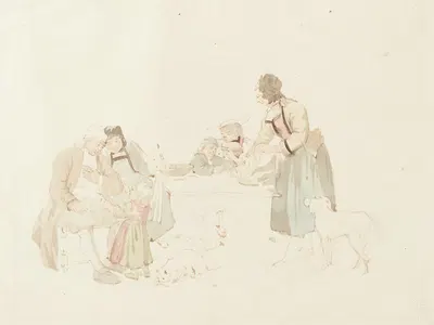 Le Retour du Marché by Sigmund Freudenberger, 1799 — digital art print download