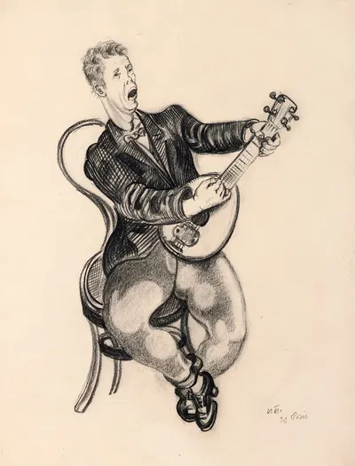 Le joueur de balalaïka by Виктор Барт, 1923 — digital art print download