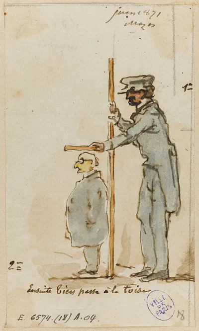 Monsieur Thiers passant à la toise by Арман Готье, 1871 — digital art print download