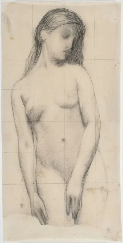 Etude de femme nue, les yeux clos by Корнелис Ари Ренан — digital art print download
