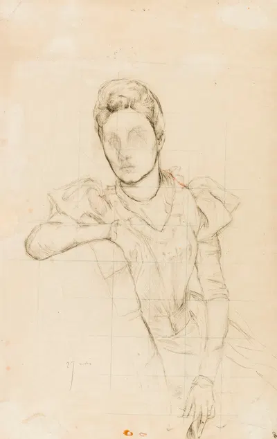 Etude pour le portrait de Madame Jules-François Dietz n°2 by Корнелис Ари Ренан, 1899 — digital art print download