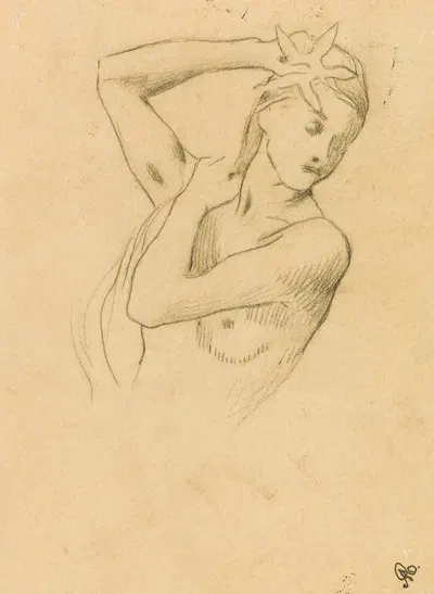 Femme portant une étoile sur son front, Néréïde by Корнелис Ари Ренан — digital art print download