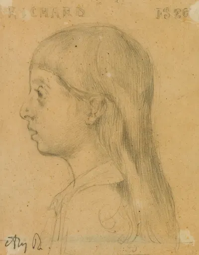 Portrait de Richard de profil by Корнелис Ари Ренан, 1880 — digital art print download
