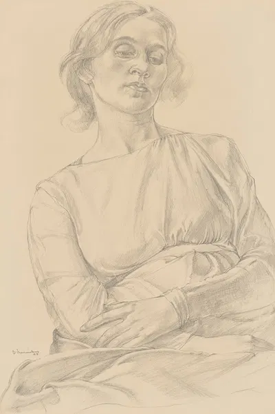 A seated female figure by Бернард Менинский, 1916 — digital art print download