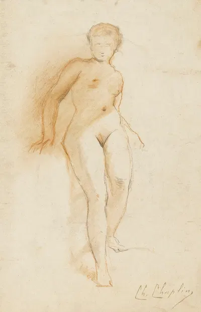 Etude de femme nue by Шарль Чаплин — digital art print download