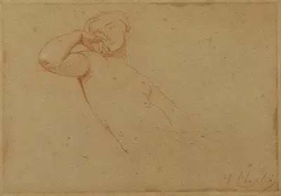 Etude de femme nue by Шарль Чаплин — digital art print download