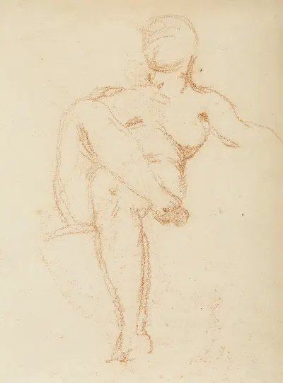Femme nue assise, jambes croisées by Шарль Чаплин — digital art print download