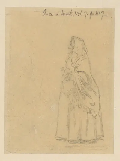 Verner's Pride; Old woman by Charles Keene, 1862 — digital art print download