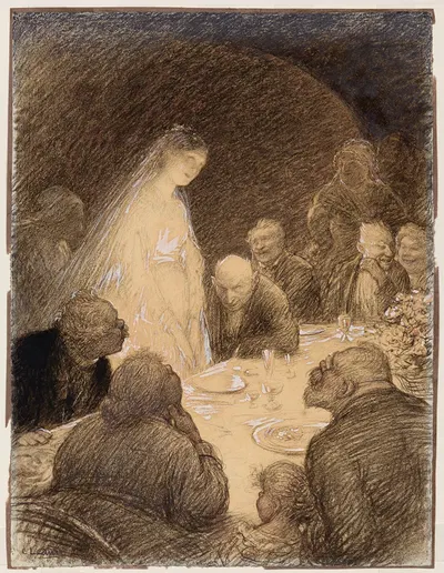 La chanson de la mariée by Шарль-Люсьен Леандр — digital art print download