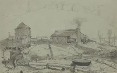 Lower furnace salt works. by Дэвид Инглиш Хендерсон, 1856 — digital art print download