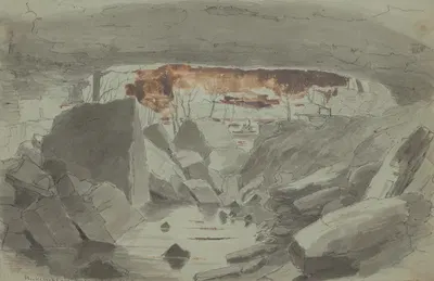 Nickajack Cave looking out. by Дэвид Инглиш Хендерсон, 1857 — digital art print download