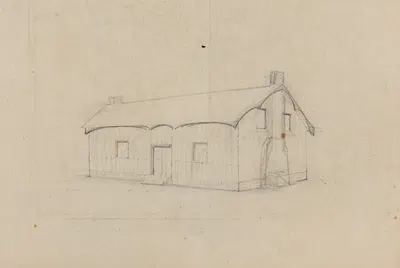 Sketch of a cabin by David English Henderson — digital art print download