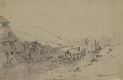 Upper salt works. by Дэвид Инглиш Хендерсон, 1856 — digital art print download