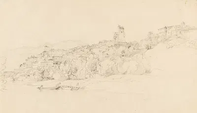 Blick auf Terracina by Эдуард Вильгельм Позе — digital art print download