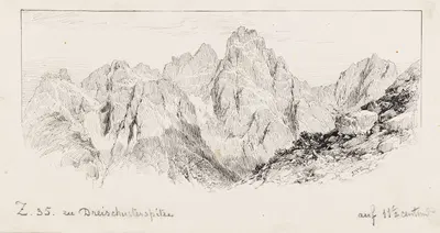 Panorama der Dreischusterspitze by Edward Theodore Compton — digital art print download