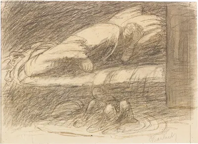 Träumender Jüngling by Ernst Barlach, 1910 — digital art print download