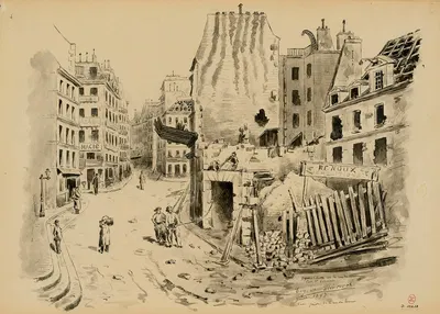 Démolition de la rue du Four by Эжен де Менорваль, 1897 — digital art print download