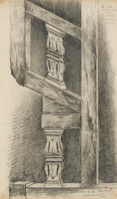 Escalier au 30, rue François Miron by Эжен де Менорваль — digital art print download