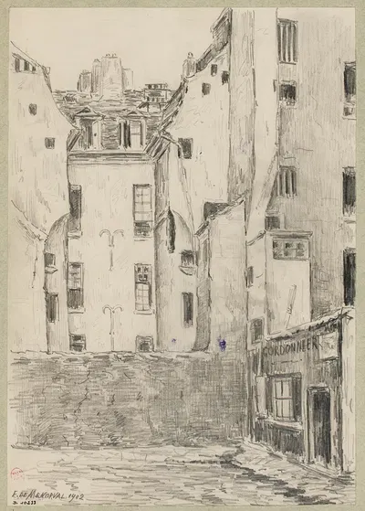 Impasse des Bœufs by Эжен де Менорваль, 1902 — digital art print download