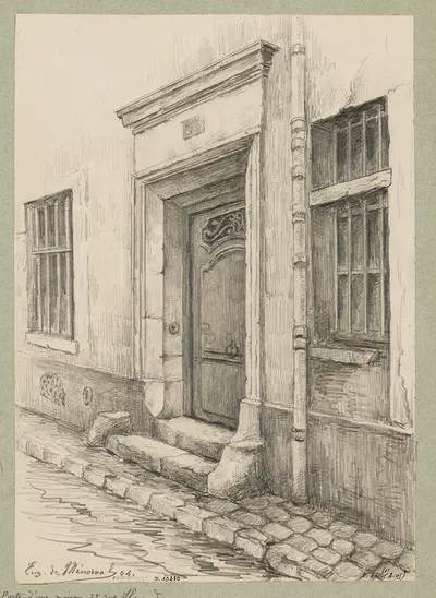 Porte d'une maison au 25 rue Lhomond by Эжен де Менорваль, 1904 — digital art print download