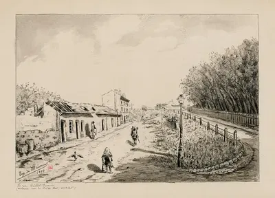 Rue Brillat-Savarin, ancienne rue du Pot-au-Lai by Эжен де Менорваль, 1894 — digital art print download