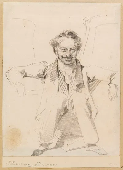 Victor Hugo by Южен Девериа, 1825 — digital art print download