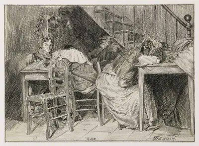 Rue Galande, le coin de l'escalier by Ф. Сеган, 1898 — digital art print download