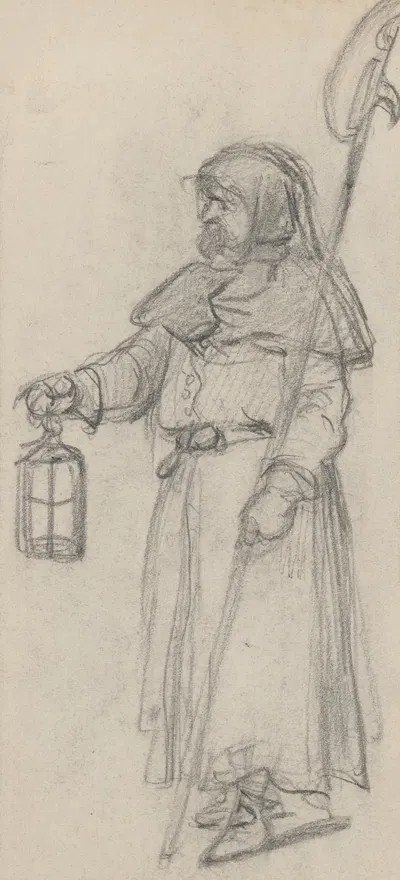 A monk by Феликс Октавиус Карр Дарли — digital art print download