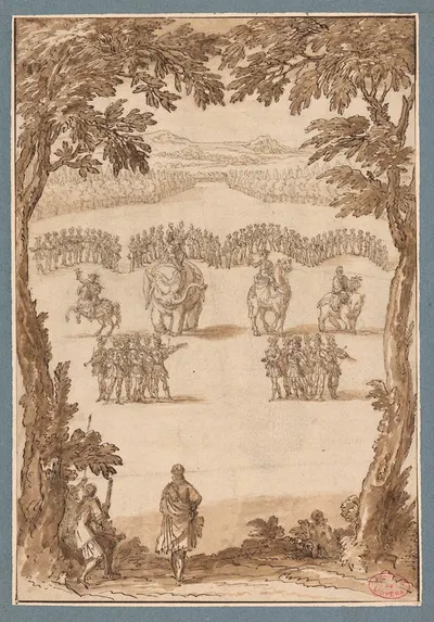 Les Plaisirs de l'île enchantée, première journée – Entrée des quatre Saisons et de leur suite de concertants, jardiniers,…