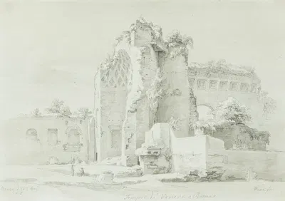 Der Tempel der Venus in Rom by Георг Генрих Буссе, 1836 — digital art print download
