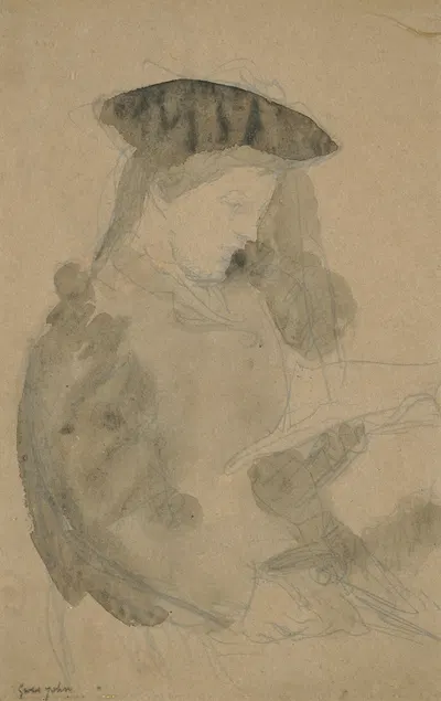 Study of a Girl Reading by Гвен Джон — digital art print download