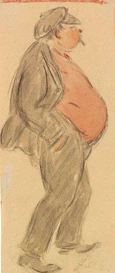 Mann mit Bauch by Генрих Цилле, 1915-1920 — digital art print download