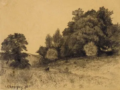 Букет деревьев by Анри-Жозеф Арпиньи, 1876 — digital art print download