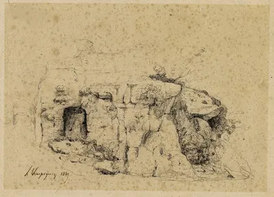 Ruines by Анри-Жозеф Арпиньи, 1849 — digital art print download