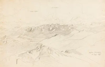 Auf dem Wendelstein by Иоганн Готфрид Штеффан, 1847 — digital art print download