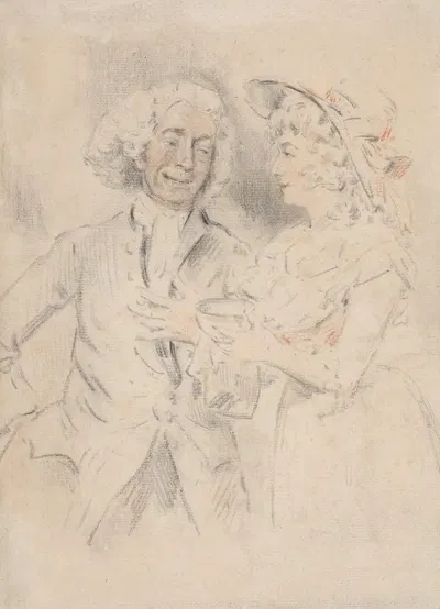 John Edwin and Mrs. Mary Wells by Джон Даунман — digital art print download