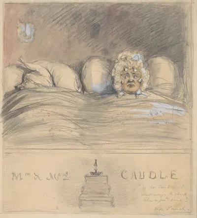 Mr. and Mrs. Caudle. by John Leech — digital art print download