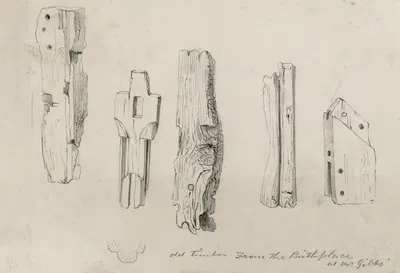 Old timber from the Birthplace by John Thomas Blight — digital art print download
