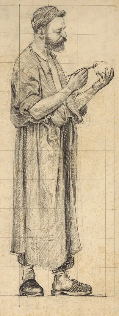 Ein Maler by Йозеф Энгельхарт, 1900 — digital art print download