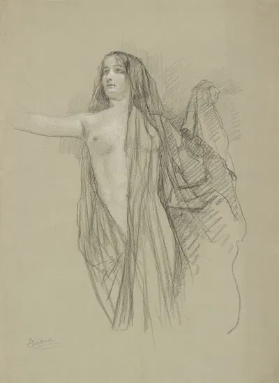 Frauenstudie by Josef Engelhart, 1912 — digital art print download