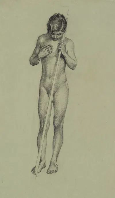 Study for the statue of St. John in the Stollwerck Mausoleum by Йозеф Энгельхарт, 1926 — digital art print download