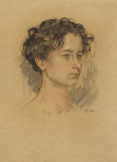 Woman's head by Йозеф Энгельхарт, 1931 — digital art print download