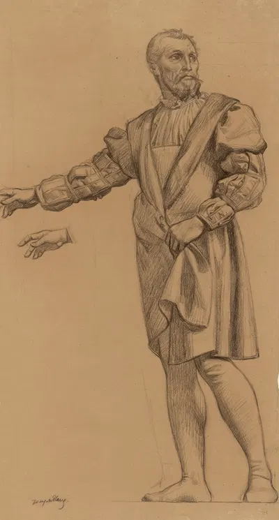 Male figure by Жозеф Блан, 1878-1900 — digital art print download