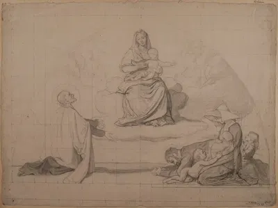 Étude d'ensemble pour la troisième composition destinée à Saint-Séverin by Жюль Ришом — digital art print download