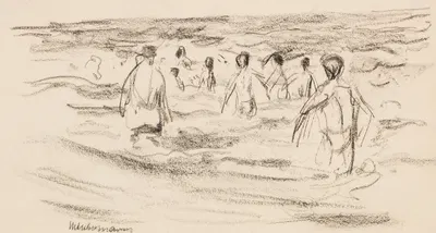Badende Knaben mit Badewärter by Макс Либерман, 1902 — digital art print download
