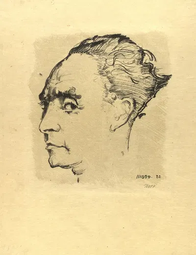 Porträt Ernst Deutsch by Max Oppenheimer, 1932 — digital art print download