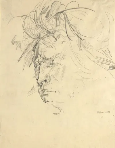 Porträt Ferruccio Busoni by Макс Оппенгеймер, 1916 — digital art print download