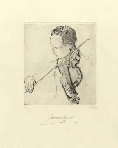 Porträt Josef Szigeti, Violinvirtuose by Макс Оппенгеймер, 1919 — digital art print download