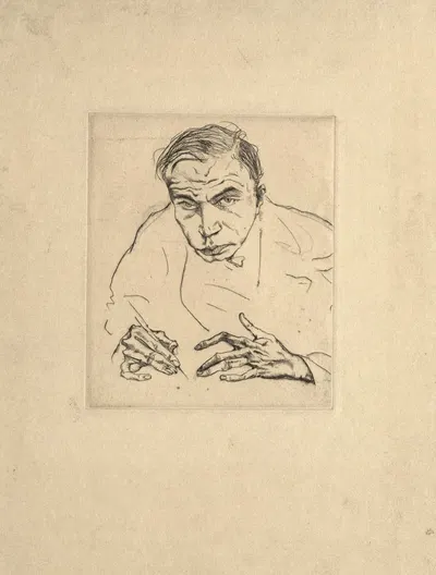 Selbstbildnis by Макс Оппенгеймер, 1912 — digital art print download